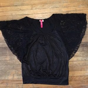 Size M black shirt with lace sleeves